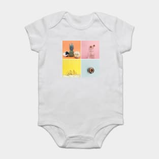 Pastel Art Squares Baby Bodysuit